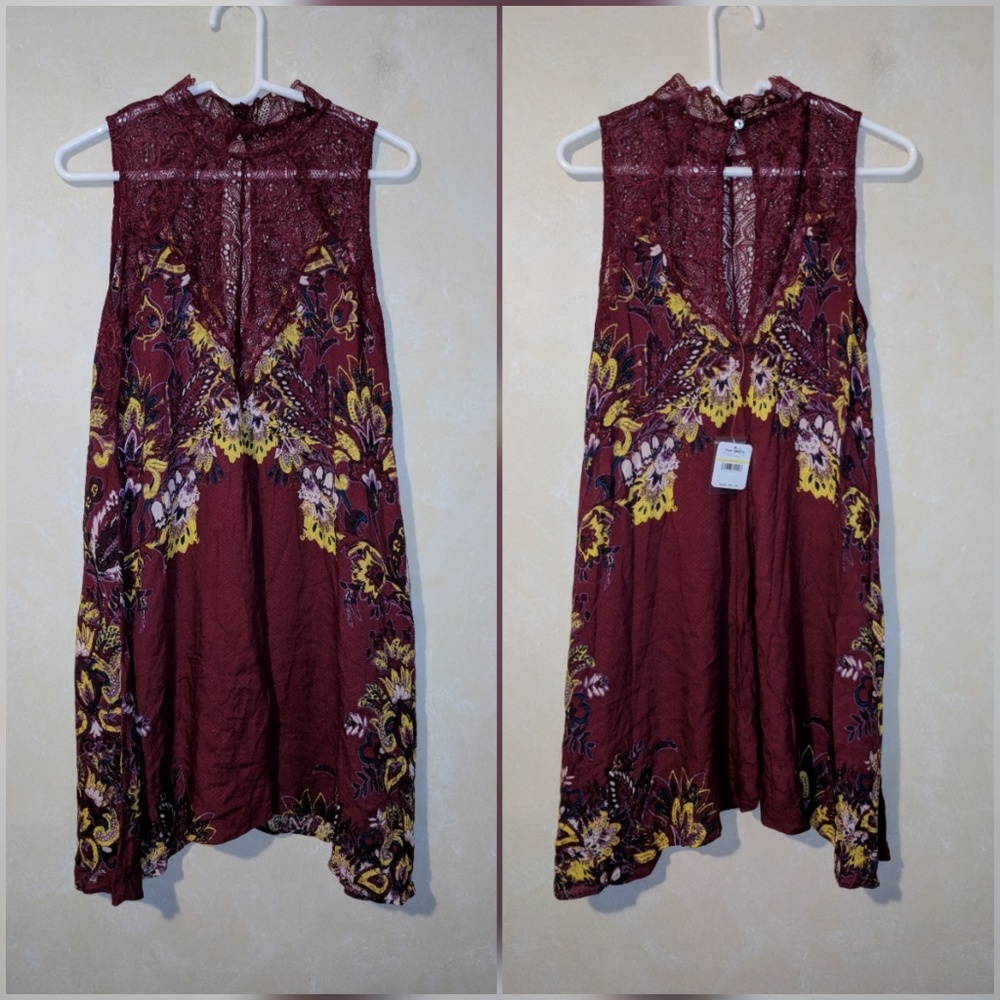 Free People Lace Marsha Printed Slip Dress - Picture 4 of 4